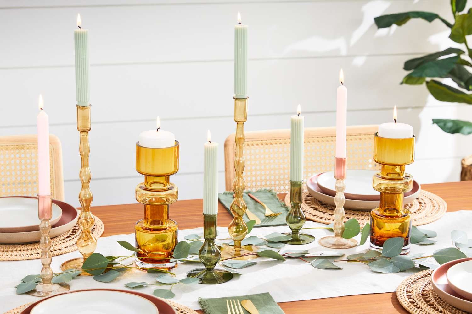 Glass Candle Holders