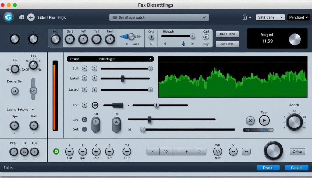 HF fax audio settings