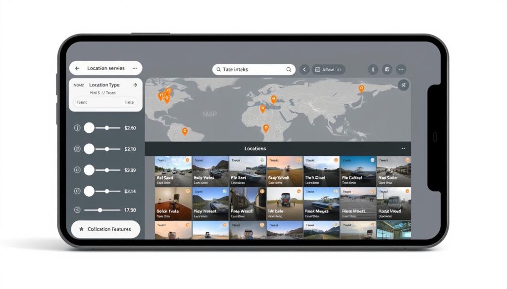 location scouting app interface